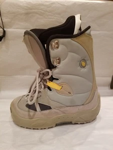 NORTHWAVE WOMENS SNOWBOARD BOOTS SIZE 5/6 LADY COLOR GREY baby blue yellow MP245 - Picture 1 of 12