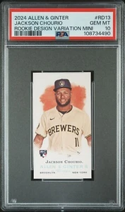 2024 Topps Allen & Ginter Jackson Chourio Mini Rookie Diseño Variación PSA 10 - Imagen 1 de 2