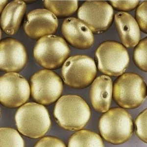 OLIVA DORADA MATE, cuentas de caramelo precioso, cabinas de 2 agujeros, 8 mm, 10 cuentas, (can6) - Imagen 1 de 1