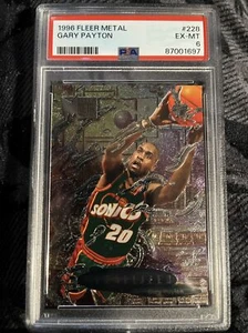 Gary Payton 1996 Fleer Metal PSA MINT 6 #228, POP 4 - Bild 1 von 2