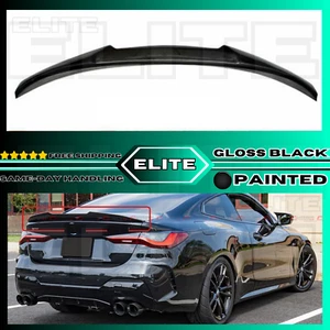 Gloss Black PSM Style Rear Trunk Spoiler For 21-24 BMW G22 G82 4 Series M4 - Picture 1 of 2