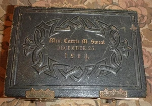 Carrie M. Brown Sweat - 1863 Inscribed CDV (43) Photos Album, Roxbury MA - Picture 1 of 12