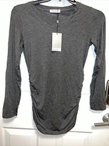 Smallshow Maternity Size S Long Sleeve Gray Stretchy Nwt - Picture 1 of 1