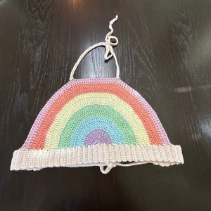 Rainbow Crochet Halter Top - Size Small - Picture 1 of 2