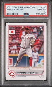 Tarjeta de novato 2022 Topps edición Japón Hunter Greene #180 PSA 10 - Imagen 1 de 2