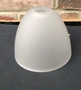 Glas Lampenschirm Ersatz weiß mattiert Vintage Leuchten Ersatz - Bild 1 von 3