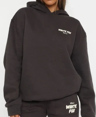 White Fox Women's Offstage Hoodie Gray Oversized Sweatshirt Size: L/XL - Image 1 of 4