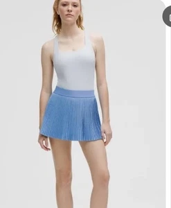 Lululemon $88 High-Rise Varsity Pleated Tennis Skirt Oasis Blue Women’s Size 12 - Picture 1 of 16
