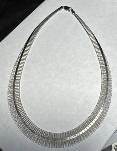 VINTAGE STERLING SILVER SERPENTINE CLEOPATRA CHOKER NECKLACE MILOR ITALY - Picture 1 of 5