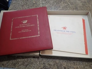 Franklin Mint States of the Union Series First Edition Solid Bronze Proof Set 50 - Picture 1 of 12