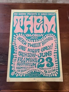 Them New Tweedy Brothers Wes Wilson BG12 Bill Graham Fillmore 1966 1st Printing - Picture 1 of 7