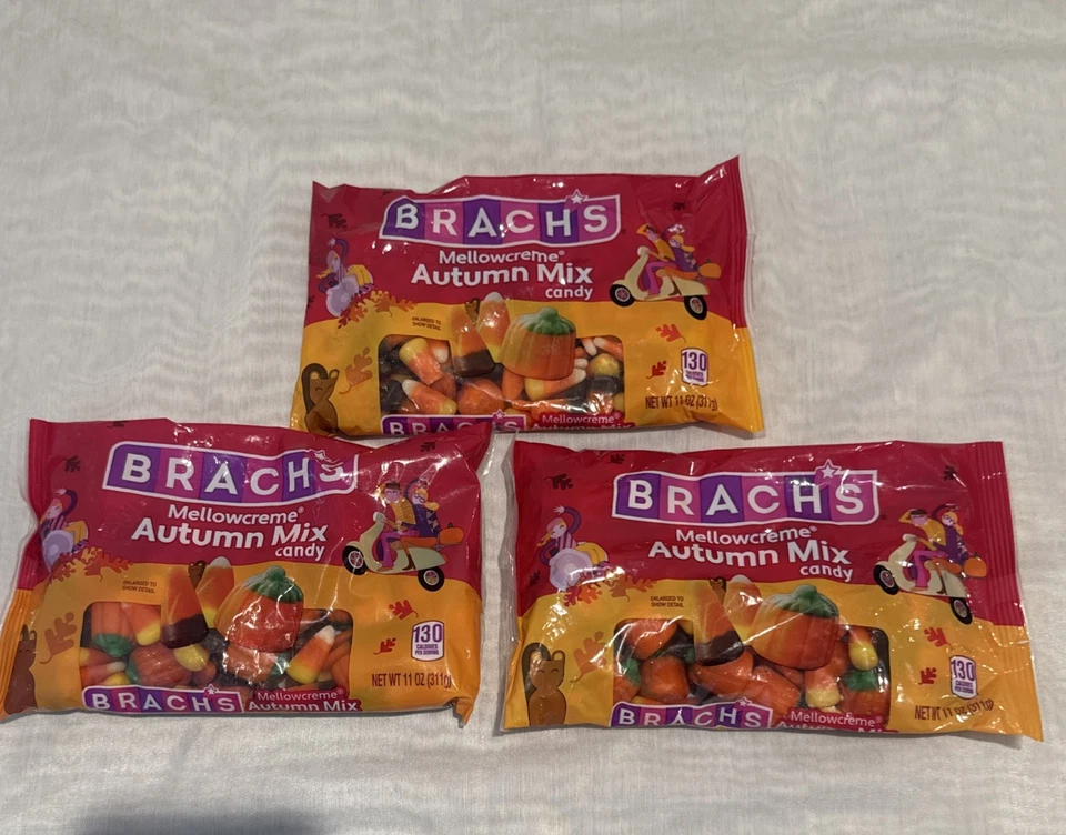 55oz 5 Bags Brach's Autumn Mix Mellowcreme Candy Corn Pumpkins Harvest Exp Feb21