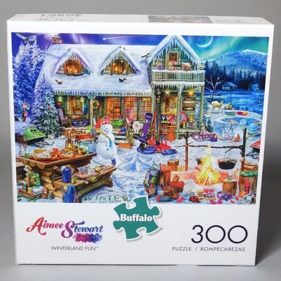 Rompecabezas Aimee Stewart Winterland Fun 300 piezas grandes ~ usado en excelente estado completo Foto 1 de 3