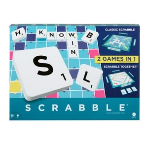 Mattel Games Scrabble Board Game, Family Word Game with Two Ways to Play, includ - Picture 1 of 10