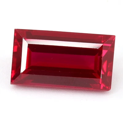 14.35 Ct Natural Pigeon Blood Red Ruby Baguette Cut Loose Gemstone 17x9 MM - Image 1 of 4