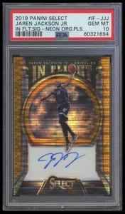 2019 Panini Select #IF-JJJ Jaren Jackson Jr. In Flight Auto Neon Orange PSA 10 - Picture 1 of 2