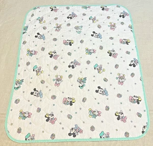 Coperta culla trapuntata vintage DUNDEE DISNEY bambino anni 90 Topolino Minnie ABC LEGGI! - Foto 1 di 12