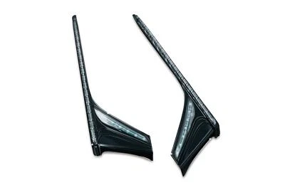 Tiras de luces traseras verticales LED negras brillantes Kuryakyn con lentes de humo GL1800 F6B Foto 1 de 2