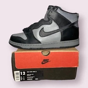 Vintage Nike 1999 Dunk High Le Black/Cool Grey 630335-002 Sneaker Mens Size 12 - Picture 1 of 10