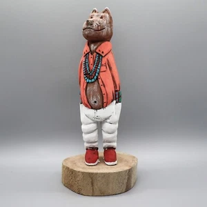 NAVAJO FOLK ART-HANDMADE NAVAJO MOUNTAIN LION by PERNELL YAZZIE-NATIVE AMERICAN - Picture 1 of 5