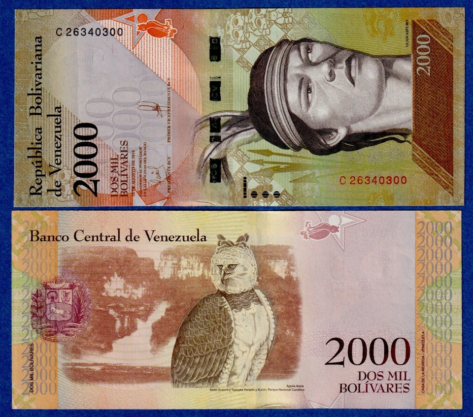 Venezuela 2000 Bolivares (2016) P 96b UNC - Image 1 of 1