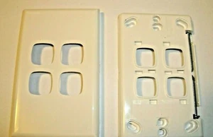 HPM Excel 4 Gang Grid and Plate XPL770/4GPLWEWE,"NO MECH" in White - Picture 1 of 5