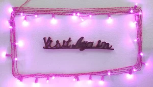 Visit Again Standing Wooden Table Sign Handmade Cutout Decoration Collection - Picture 1 of 8