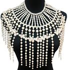 Layered Jewelry Shoulder Body Chain Harness Pearl Beaded Necklace Collar