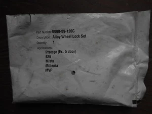 MAZDA PROTEGE 626 MIATA MILLENIA MVP FACTORY WHEEL LOCKS 0000-89-120C 99 LOOSE - Picture 1 of 3