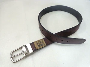 LEVI STRAUS & CO SYNTETIC LEATHER BROWN BELT SIZE 26 -28 - Picture 1 of 3