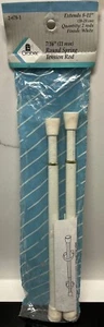 Graber 7/16” White Round Spring Tension Rod Extends 8-11" 2 Rods Made In USA - Picture 1 of 2