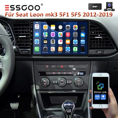 DAB+ Für Seat Leon 5F1 5F5 2012-2019 Autoradio Android 14 Carplay Navi 2+64G KAM - Bild 1 von 4