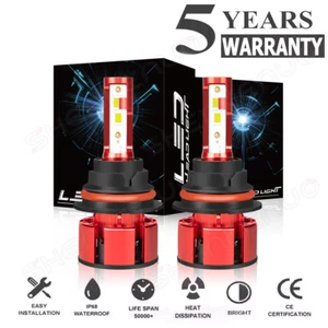 2x HB5 9007 LED Headlight Bulb High Low Beam 12000W 1500000LM Super Bright White - Picture 1 of 9