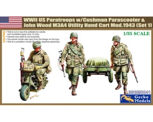 Gecko M53 Scooter M3A4 Hand Cart Mod.1943 & US Paratroops Set 1 1:35 modellismo - Foto 1 di 1