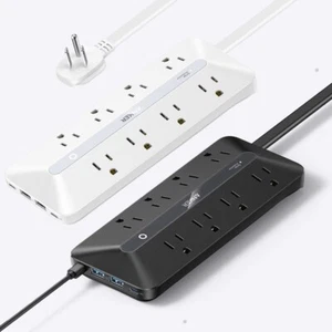 Anker 12-in-1 USB-C Power Strip Flat Plug 900J Slim Desk Charging Station 5ft - Picture 1 of 13