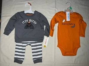Cat & Jack 2-teiliges Itsy Bitsy Spider Top & Hose Halloween Set & 1. Halloween 6-9M - Bild 1 von 4