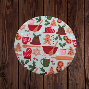 Kitchenaid Bowl Cover, Christmas Baking and Reversible Red Gingham - Picture 1 of 6