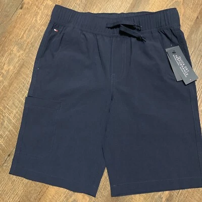 NEW Tommy Hilfiger Youth Boys M 12/14 Quick Dry Performance Pull On Shorts Navy - Image 1 of 4