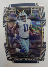 2021 Select Micah Parsons #85 Zebra Prizm Die-Cut Concourse Rookie Card COWBOYS
