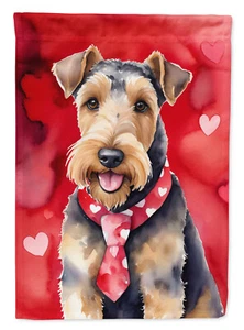 Airedale Terrier My Valentine Flag - Picture 1 of 16