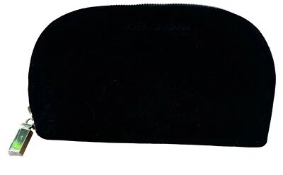 Bolso de Cosméticos Dolce and Gabbana Negro Terciopelo Dorado Cremallera con Dije de Botella de Perfume Foto 1 de 4