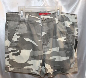 dickies vintage girls 2.5" camo high waisted twill premium shorts jr. size 0-15 - Picture 1 of 1