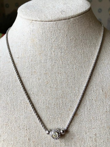 Collana vintage Christian Dior con strass catena ritorta 17"