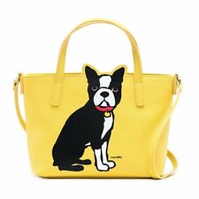 Marc Tetro Boston Terrier With Cable Car Large Yellow Tote Bag SEALED PACKAGE