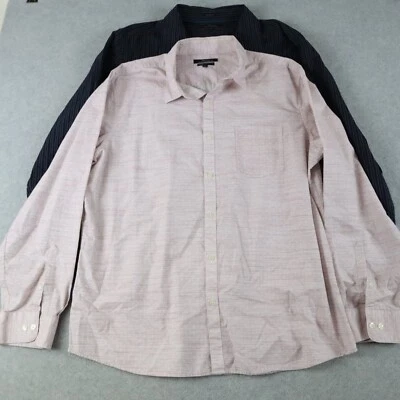 Marc Anthony Shirt Mens 2XL XXL Slim Fit Casual Button Up Long Sleeve Lot of 2 - Image 1 of 4