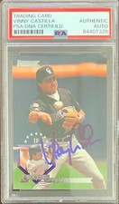 Vinny Castilla auto signed card 1994 Donruss Colorado Rockies PSA Encapsulated