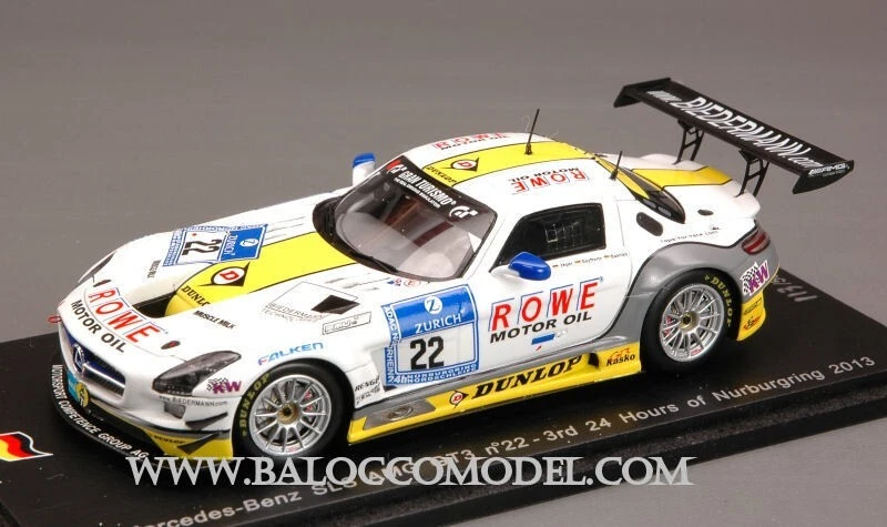 MERCEDES SLS AMG GT3 N.22 3rd NURBURGRING 2013 1:43 - Immagine 1 di 1