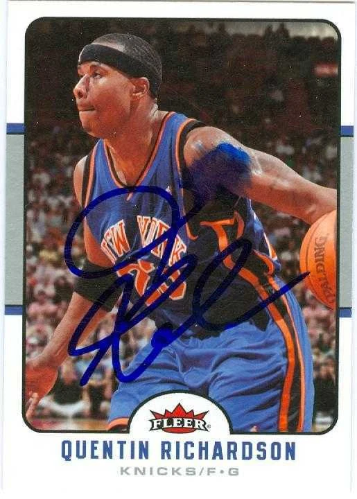 Quentin Richardson autographed Basketball Card (New York Knicks) 2006 Fleer #134 - Image 1 of 1