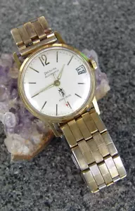 50 er J. PREZIOSA AUTOMATIC HERREN ARMBAND UHR, 25 RUBIS MIT VERGOLDETEN ARMBAND - Bild 1 von 6