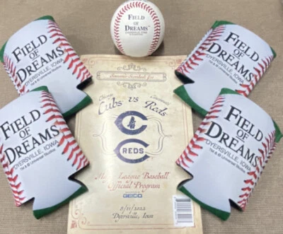 2022 MLB Field of Dreams Game Official Program, Baseball, 4 Koozies - Image 1 of 4